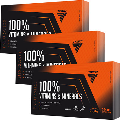 100% VITAMINS & MINERALS   60-120 Kaps- Vitamine Mineralien Schilddrüsenfunktion