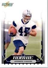 2006 Score Football #383 Anthony Fasano RC - Dallas Cowboys