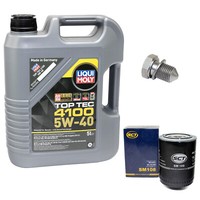 MotoröL ÖLfilter SM108 5W40 5 Liter + ÖLablassschraube FüR Audi Seat VW Skoda