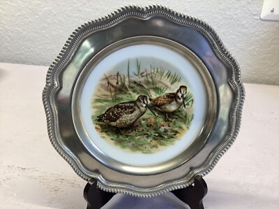 Malshafsky & Mellmann Lubeck Snipe Bird Collector Plate with Aluminum Holder