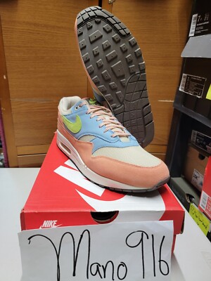Sz 14 Nike Air Max 1 Light Madder Root 2022 DV3196-800 Lt Madder Root/VividGreen