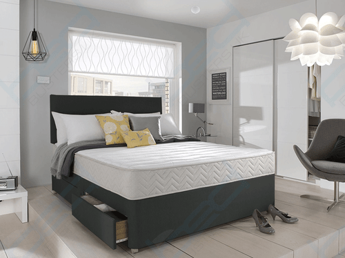 MEMORY FOAM DIVAN BED SET WITH MATTRESS AND HEADBOARD 3FT 4FT6 Double 5FT King - Picture 8 of 11
