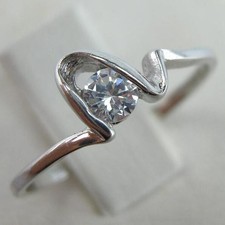 925 Sterling Silver Ring Band US size 5.5 CZ ...