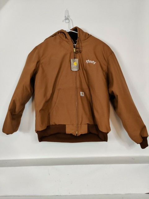 Carhartt J140 Brown Quilt Flannel Lined 