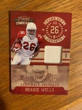 2010 PANINI DONRUSS THREADS BEANIE WELLS PRIME JERSEY CARD 12/50 ~ #2