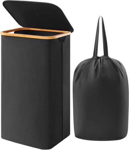 Lifewit 100L Laundry Basket with Lid, Clothes Hampers for 100L, Black