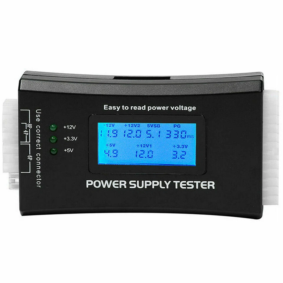 20+4 Pin LCD Power Supply Tester for ATX, ITX, BTX, PCI-E, SATA, HDD - Image 2 of 4