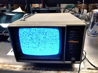 Vintage Nippon TV-622 VHF UHF Solid State B&W TV Television 5
