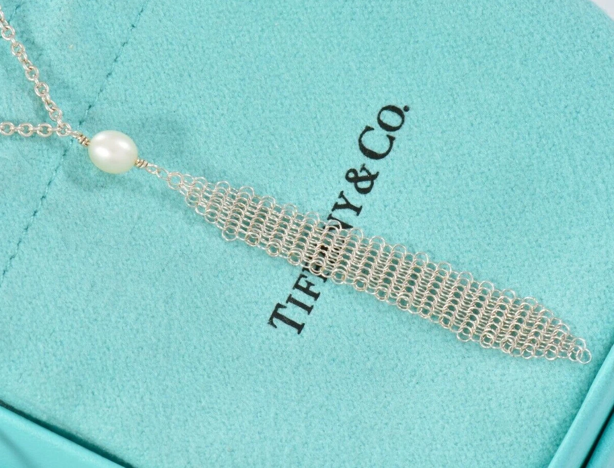 Tiffany pearl hotsell necklace ebay
