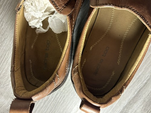 Sacha Too Men’s European Style Sz 9.5 Brown Leather Slip On Dress Casual Shoe - Picture 4 of 5