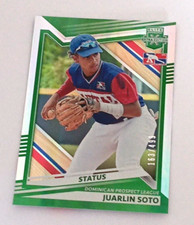 2022 Panini Elite Extra Edition Status Green 163/499 #176, Juarlin Soto