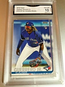 VLADIMIR-GUERRERO-JR-ROOKIE-CARD-2019-Topps-700-GMA-Graded-10-Gem-Mint
