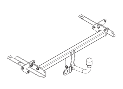Attelage Fixe Pour Fiat 500L (500L CROSS, LIVING, TREKKING) - Réf. 13161/F - Capacité 1200 Kg, Classe 2, Noir