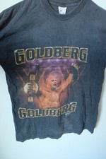 VINTAGE 1998 Goldberg WCW Wrestling Shirt T-America Tag Large Distressed Bill
