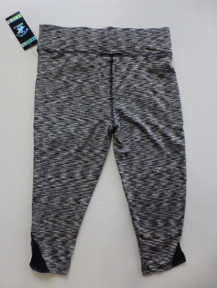 Pantalones deportivos Beverly Hills Polo Club para mujer M parte inferior de malla capri legging nuevos Foto 2 de 3