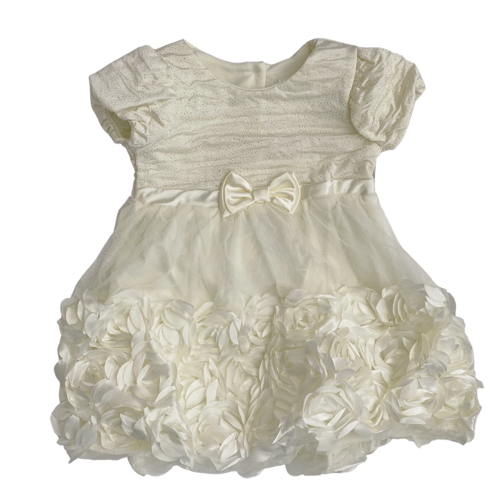 Ivory Flower Dress Toddler Girls 2T Holiday Dressy Kids Wedding Pageant