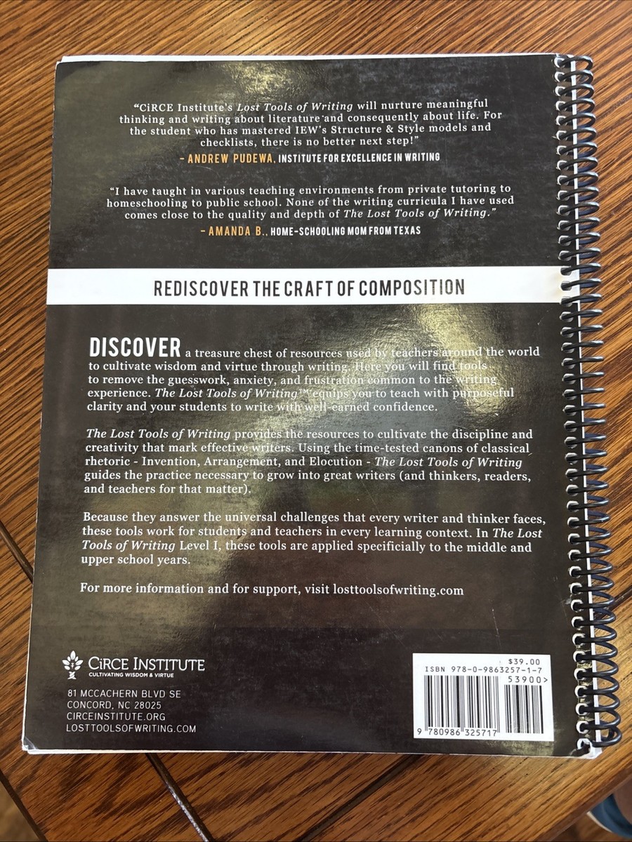 The Lost Tools of Writing Level One Student's Workbook