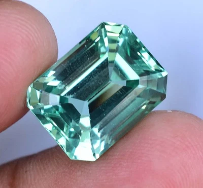 Natürlich Montana Grün Saphir 13.95CT Zertifiziert Smaragd Umwerfend Lose - Bild 1 von 4