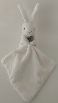 6861🌟Doudou et Compagnie Lapin Mouchoir Plat Blanc - Photo 1/3