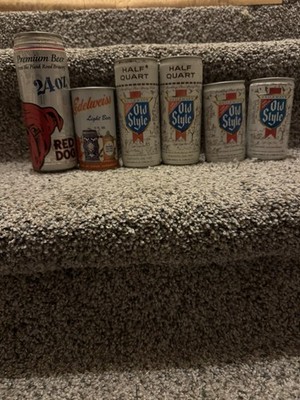 Vintage Beer Cans - Empty - Old Style - RedDog - Edelweiss