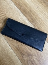 Black Faux Leather  Pension Book Cheque Book Holder Wallet