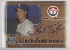 2005 Fleer National Pastime First Name Bases Gold 108/147 Mark Teixeira Auto 0af