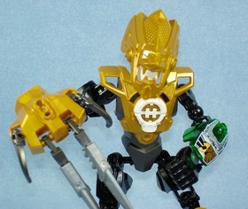 Hero Factory 2143 - ROCKA 3.0 - Complete Lego Bionicle Gold Figure - All Weapons