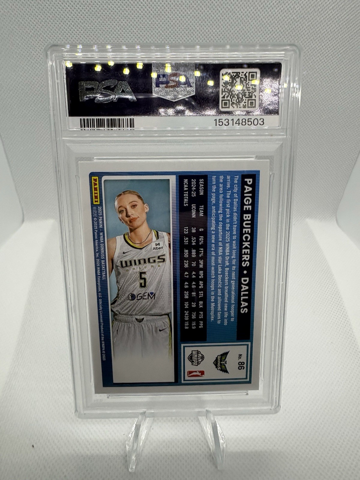 2025 Panini Donruss WNBA - Rated Rookie Paige Bueckers #86 (RC) view 2