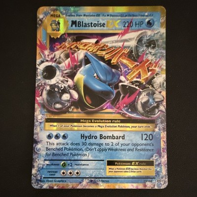 Pokémon M Blastoise EX Holo Ultra Rare 22/108 Evolutions 220 HP 2016 Card