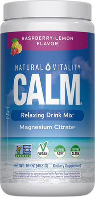 Calm, Magnesium Citrate Supplement, Anti-Stress Drink Mix Powder, Gluten Free, V