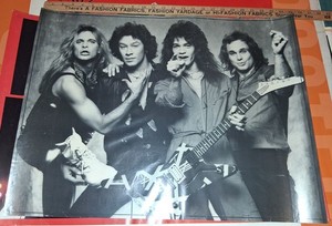 Vintage Original Van Halen Band Photo Poster 1980 19 x 25