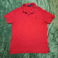 Polo Ralph Lauren Polo Shirt Men s M Red Custom Slim Fit Short Sleeve Classic