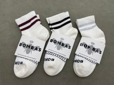 Women's Size S Bombas Honeycomb 3 pairs 3 colors stripes Quarter Socks