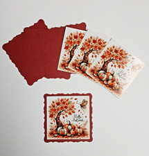 Card Toppers Hello Autumn Set of 4 images and mats Combined SHipping
