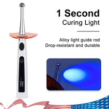 4 Modes Dental Cordless 1S LED Cure Lamp Metal Head Curing Light 360° Rotate