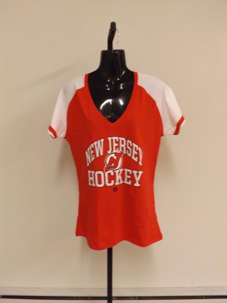 New Jersey Devils Womens Size M Medium Majestic T-Shirt
