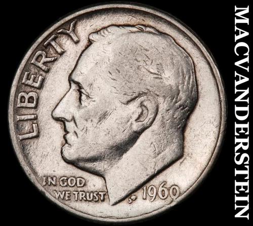 1960-D Roosevelt Dime- Silver- Scarce Better Date No Reserve #J4992