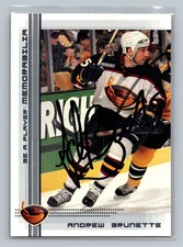 2000-01 In the Game Be A Player Memorabilia - Andrew Brunette #211 - Auto