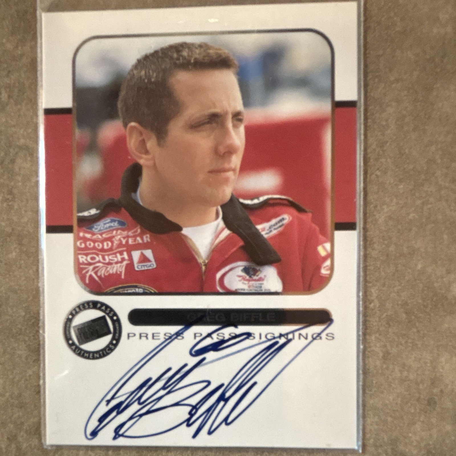 Press Pass 2004 Signings Greg Biffle Hard Signed Autograph Insert PP8 NASCAR