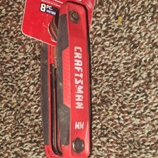 CRAFTSMAN Metric Folding Hex Key Set 8-Piece 1.5-8mm Red/Black