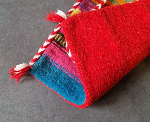 Vintage handgefertigte mexikanische Wolle Schultertasche Tasche Zapoteken Farbe Hippie BoHo - Bild 6 von 11