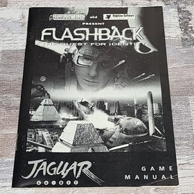 Flashback The Quest For Identity (Atari, Jaguar) Game, Manual, Box, & Tray