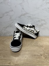 Vans Little Kids Old Skool Shoe Black/White Sneakers VN0A38HBP0S Sz 2 New