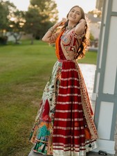 Navratri 2026 Designer Printed Lehenga Choli Heavy Muslin Cotton Mirror Work