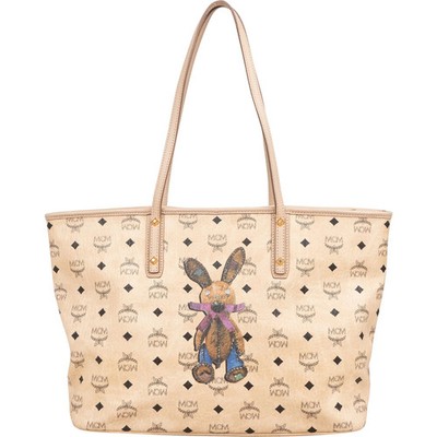 MCM Monogram Visetos Zoo Rabbit  Liz Shopper Shoulder Bag Tasche