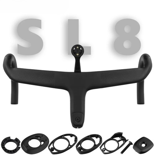 Road Bike Carbon Fiber Integrated Handlebar Stem for 28.6mm with Spacers  - Picture 1 of 12