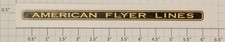American Flyer 4331-15 Black/Gold "American Flyer Lines" Water-Soluble Decal
