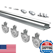 SongYung Bypass Sliding Door Hardware 48", Bypass Wardrobe Closet Door Track Set
