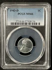1943-D  1C  Lincoln Wheat One Cent  PCGS MS66  57508136