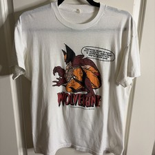 1988 SS Wolverine Marvel Comics X-Men RARE True Vtg T-shirt XL/L 22x26
